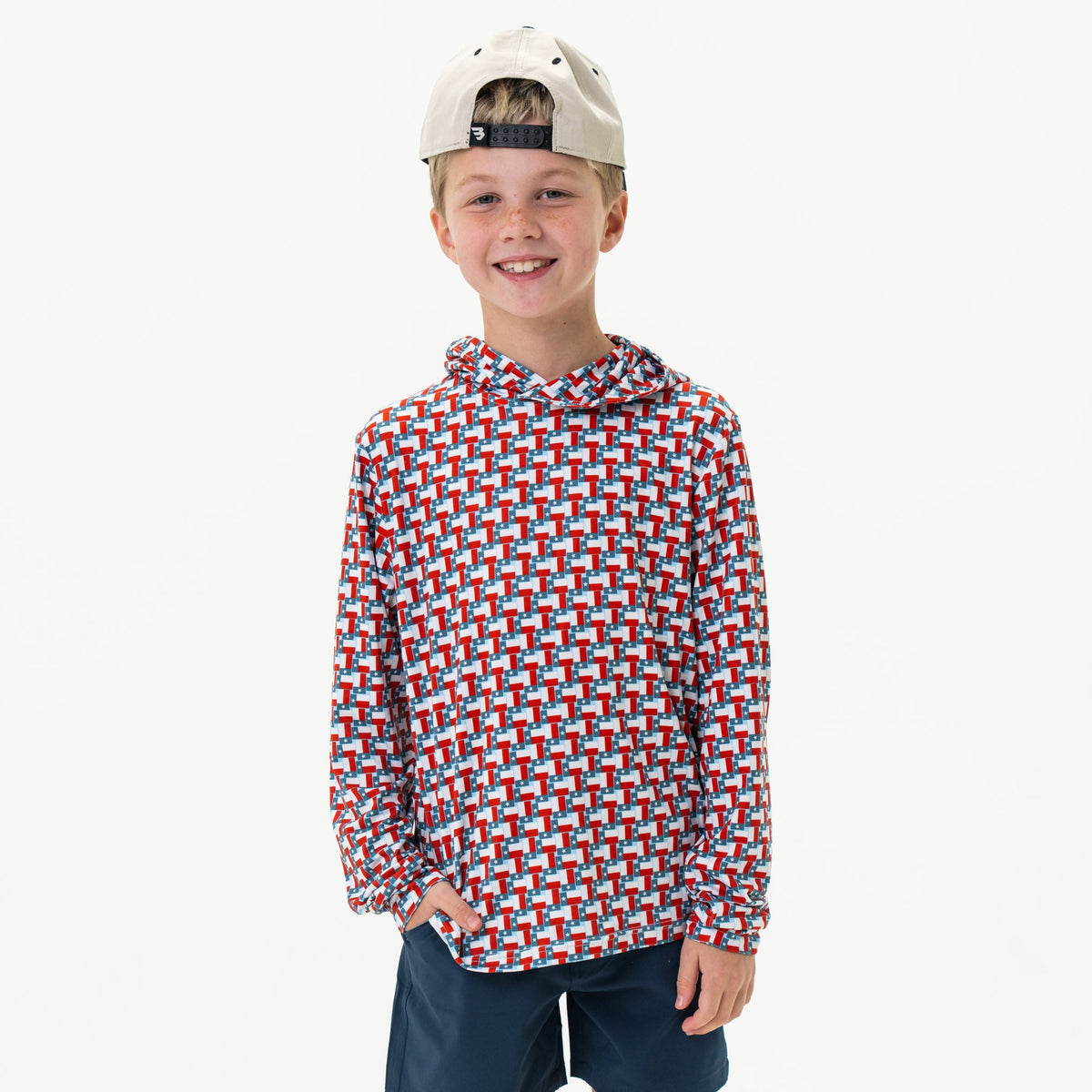 Youth Performance Hoodie - Texas Flag