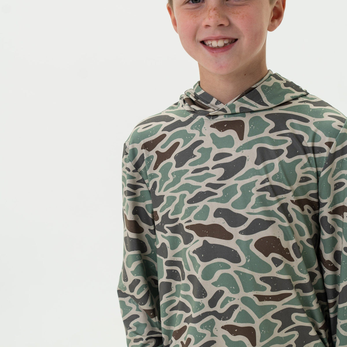 Youth Performance Hoodie - Retro Duck Camo