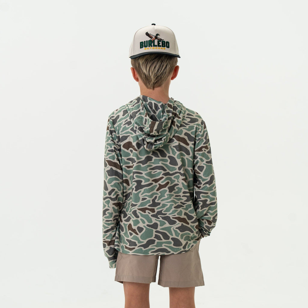 Youth Performance Hoodie - Retro Duck Camo