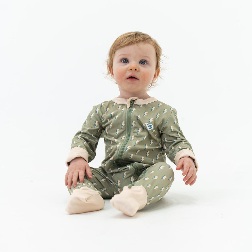Baby Zip Up - Sage Lightning