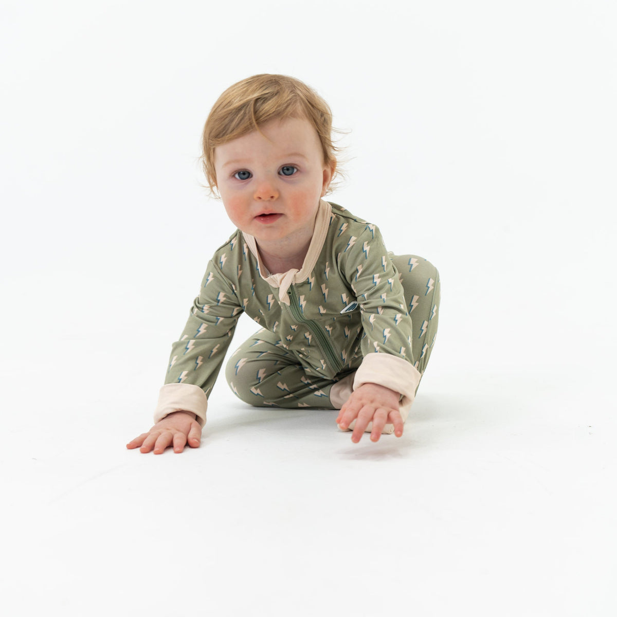 Baby Zip Up - Sage Lightning