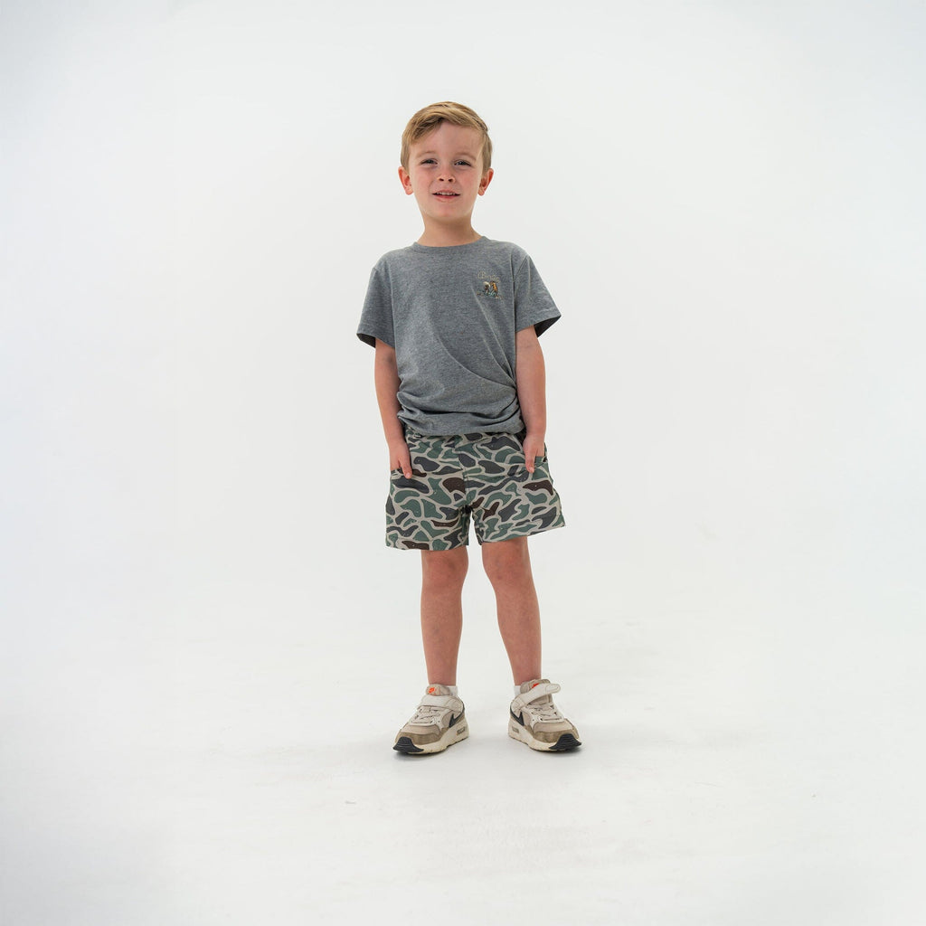 Youth Everyday Short - Retro Duck Camo - Grey Pocket