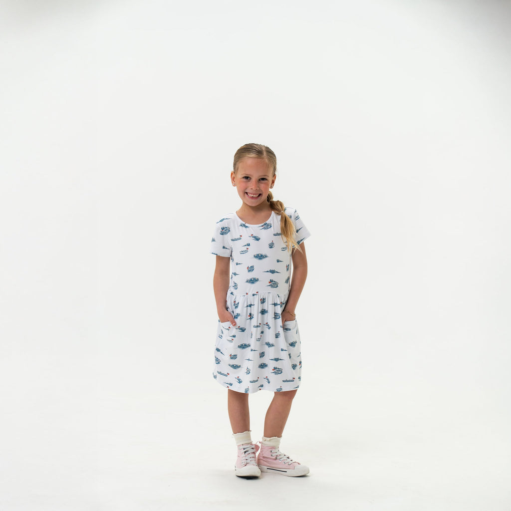 Youth Moxie Dress - Lake Weekend