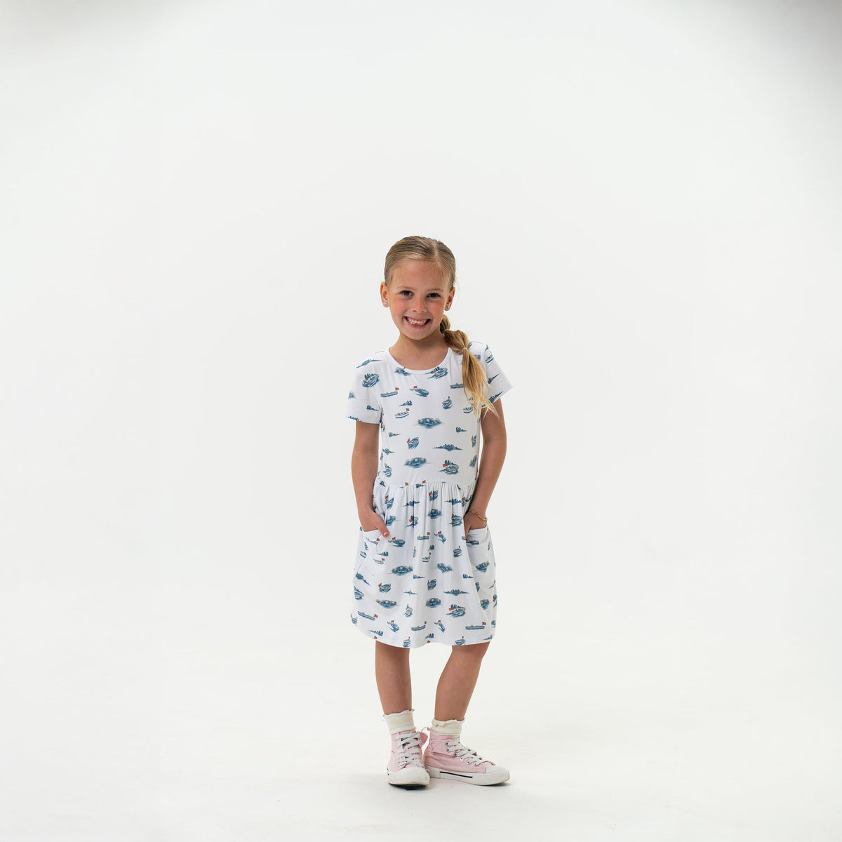 Youth Moxie Dress - Lake Weekend
