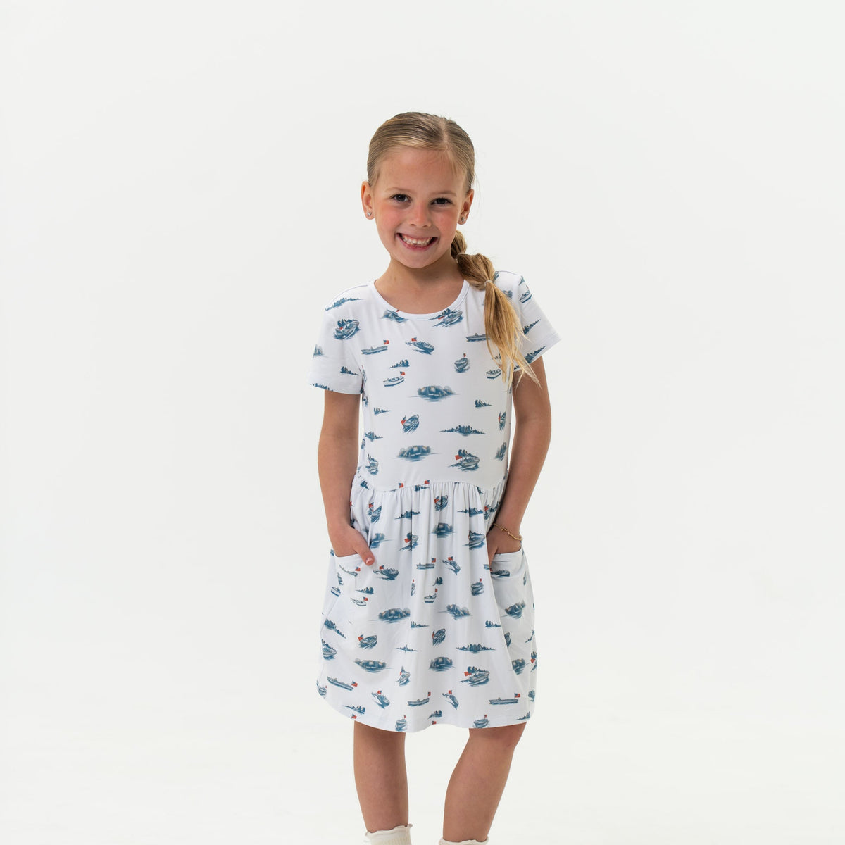Youth Moxie Dress - Lake Weekend