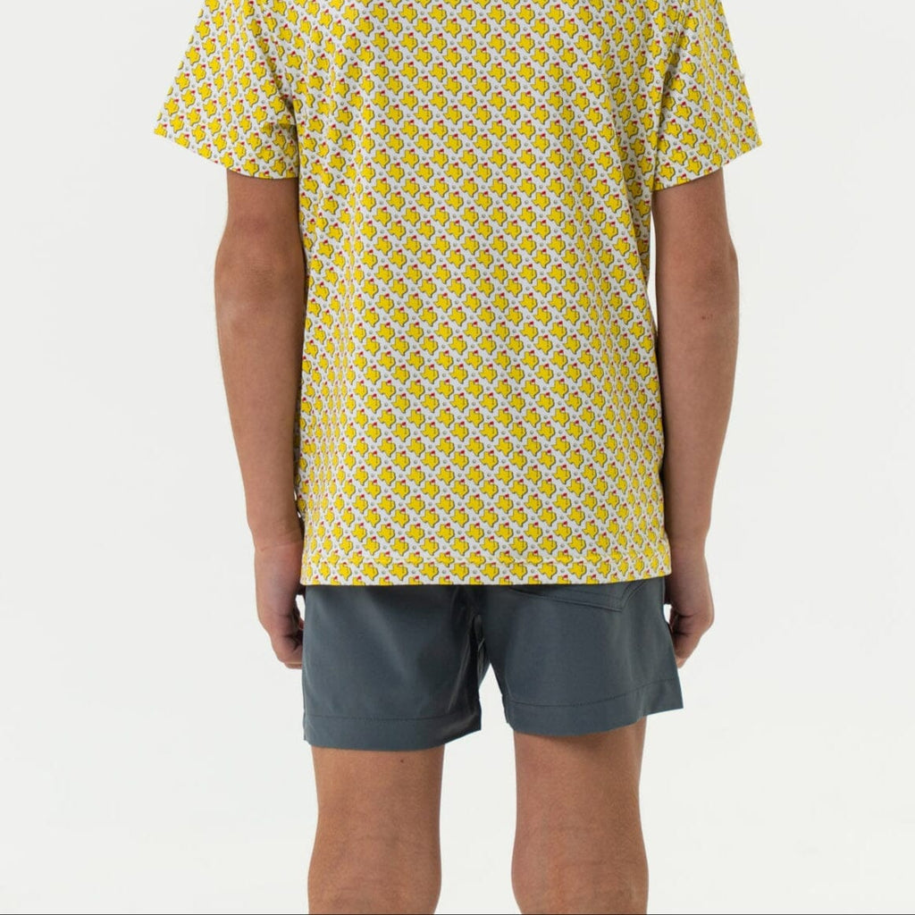Youth Everyday Short - River Rock Grey - Classic Deer Camo Pocket