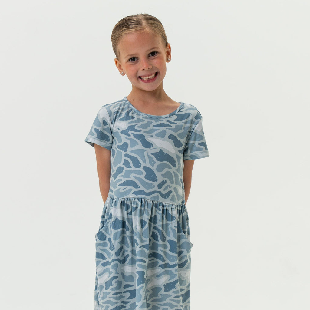 Youth Moxie Dress - Seaside Camo
