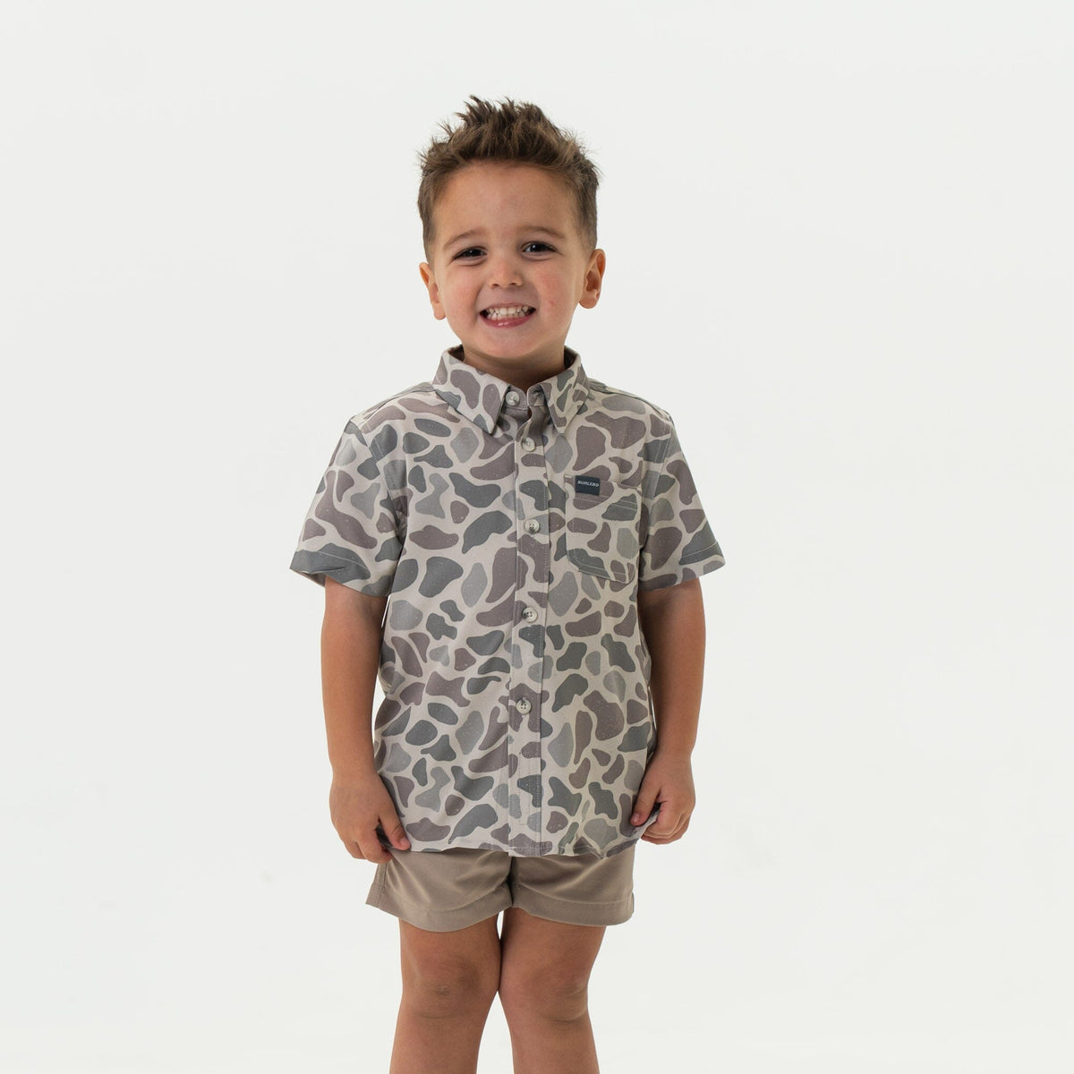 Youth Performance Button Up - Classic Deer Camo