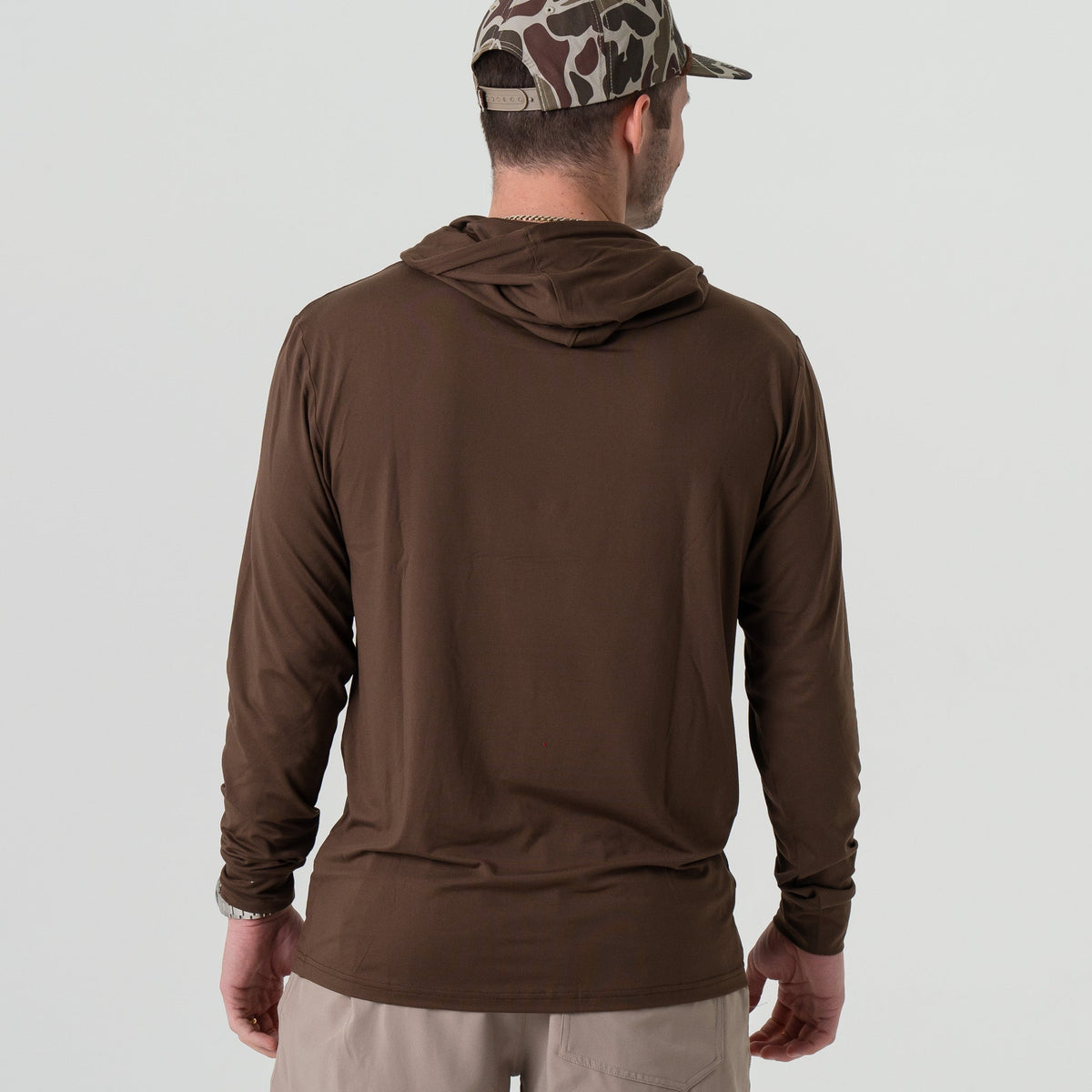 Performance Hoodie - Heather Brown