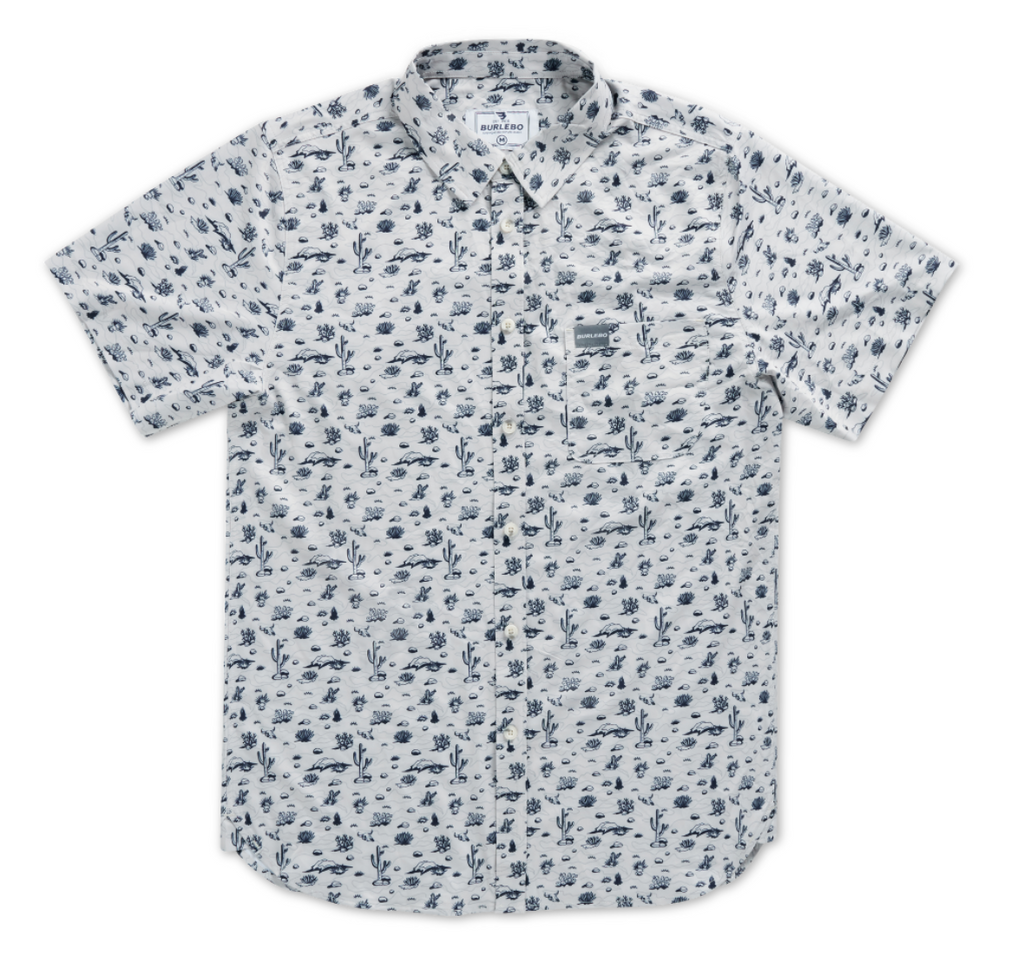 Performance Button Up - Out West - Cream