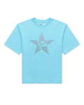 Sp5der Big 5 Star Rhinestone Tee Light Blue