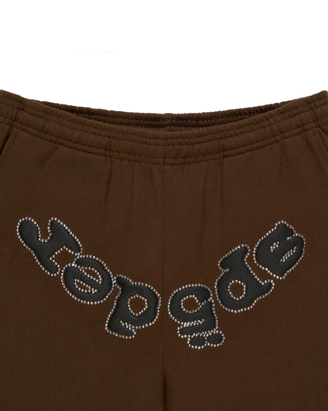 Sp5der OG Web Rhinestone Sweatpants Brown