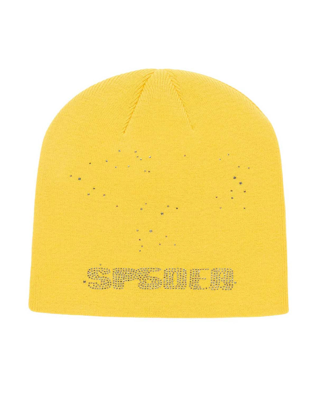Sp5der Rhinestone Silk Skully Yellow