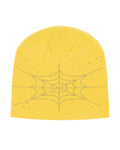 Sp5der Rhinestone Silk Skully Yellow
