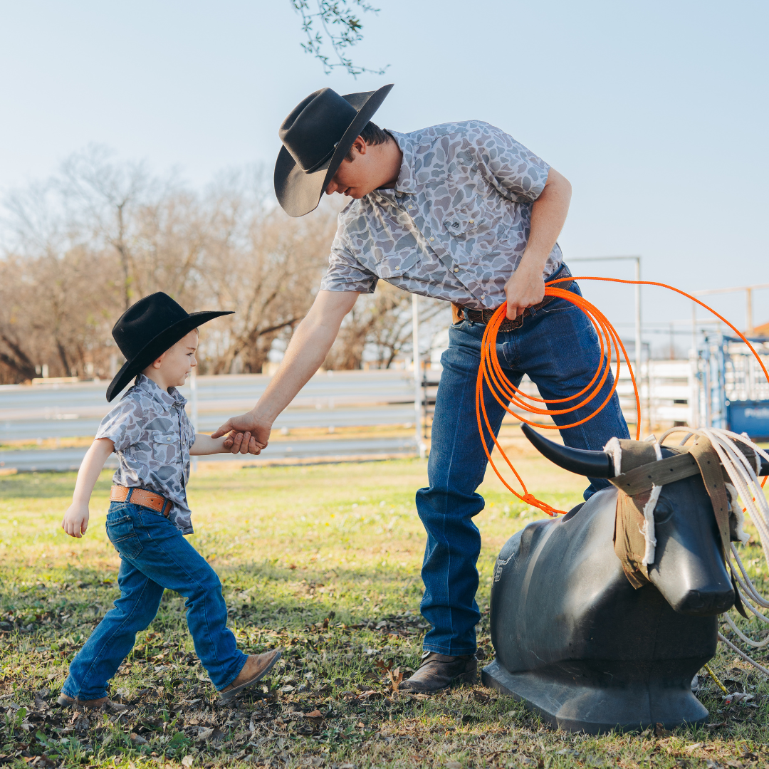 Father and Son Bundle - Performance Western Shirt - Classic Deer Camo
