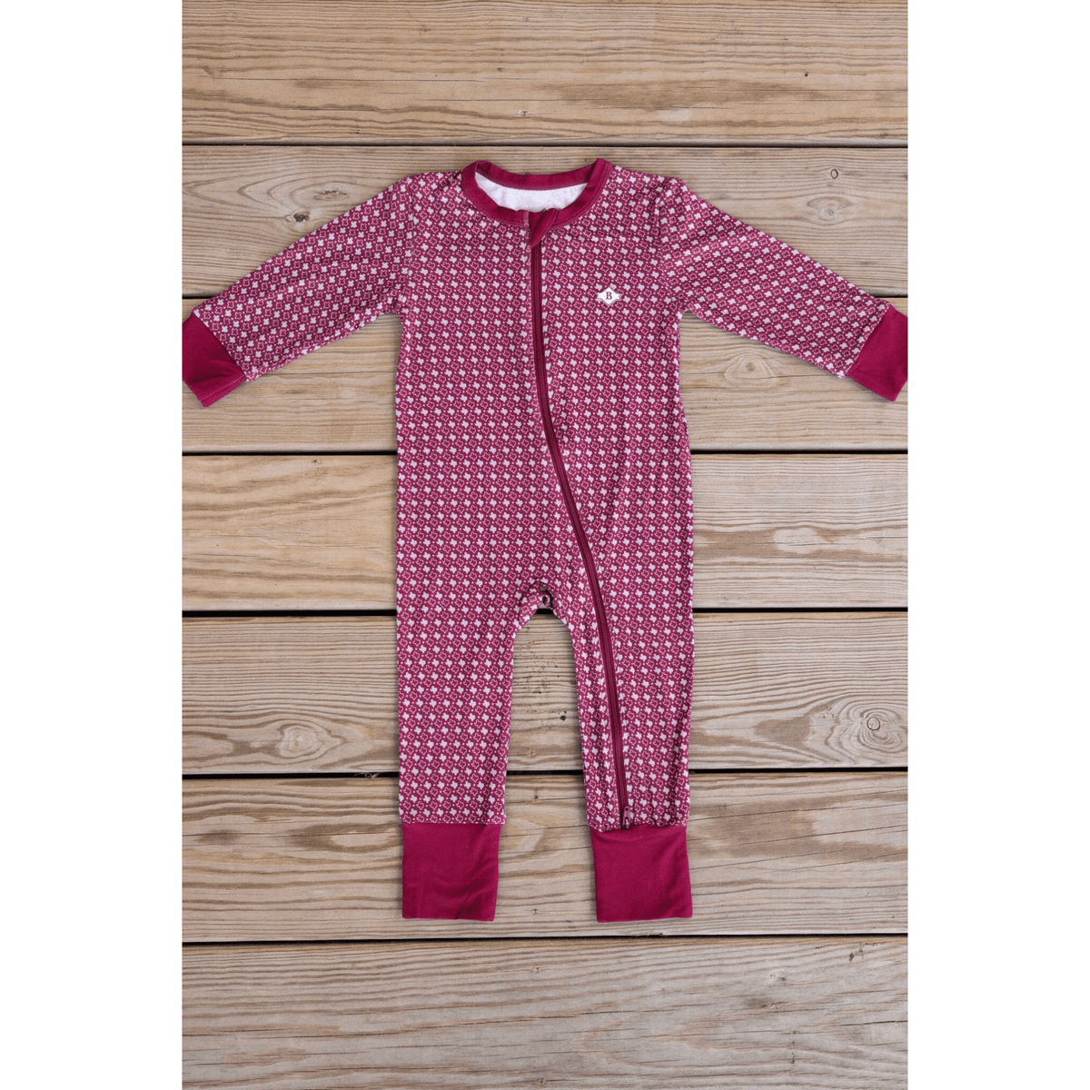Baby Zip Up - Texas - Maroon & Grey