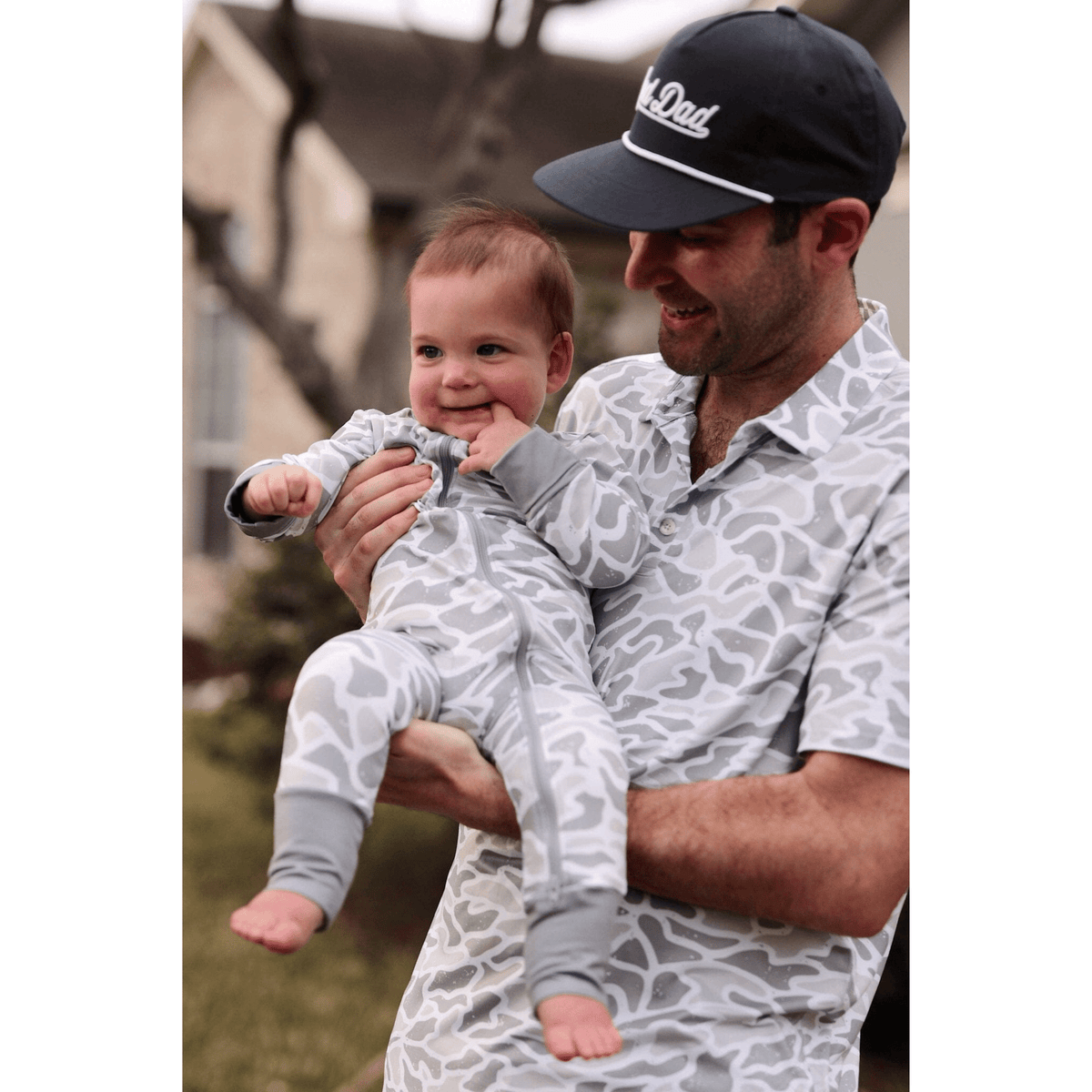 Baby Zip Up - White Camo