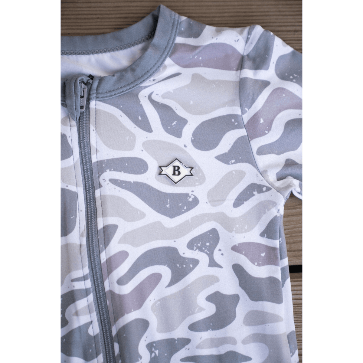 Baby Zip Up - White Camo