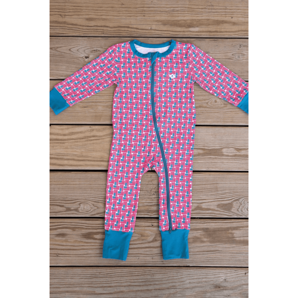 Baby Zip Up - American Flag Print