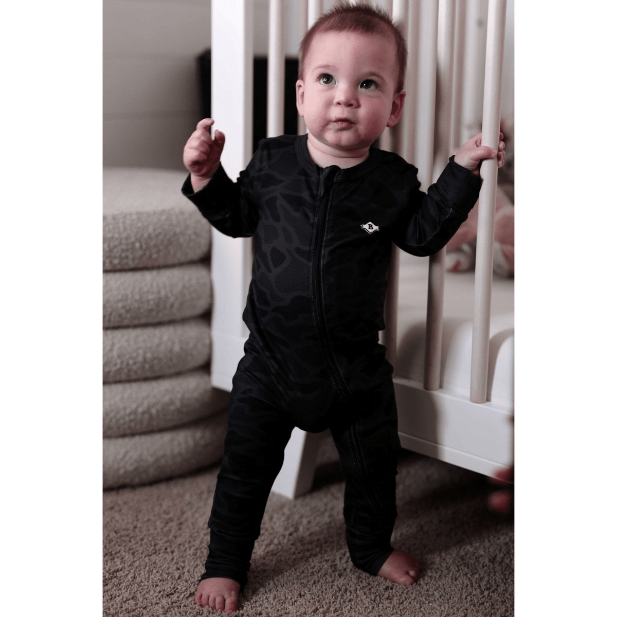 Baby Zip Up - Black Camo