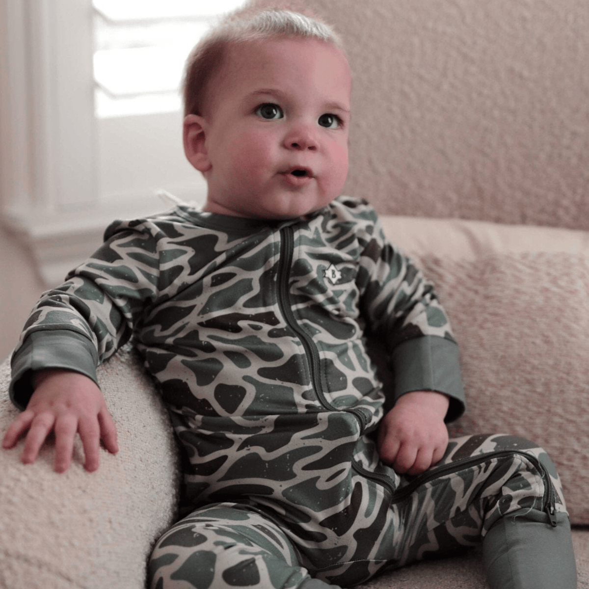 Baby Zip Up - Retro Duck Camo