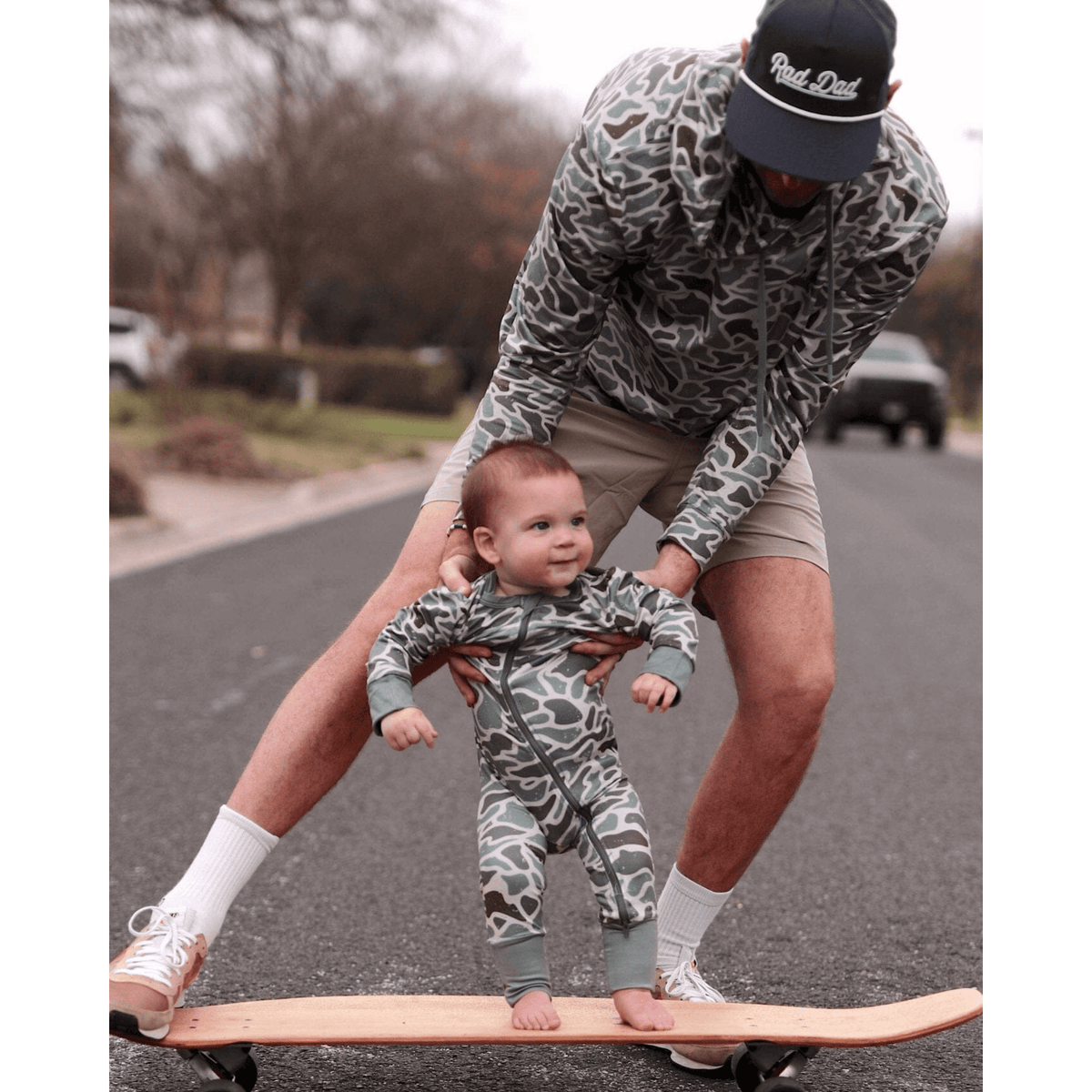 Baby Zip Up - Retro Duck Camo