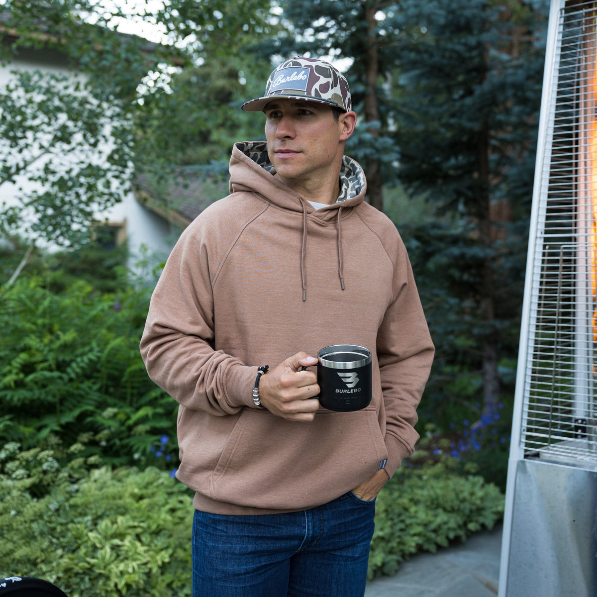 Fleece Hoodie - Heather Brown