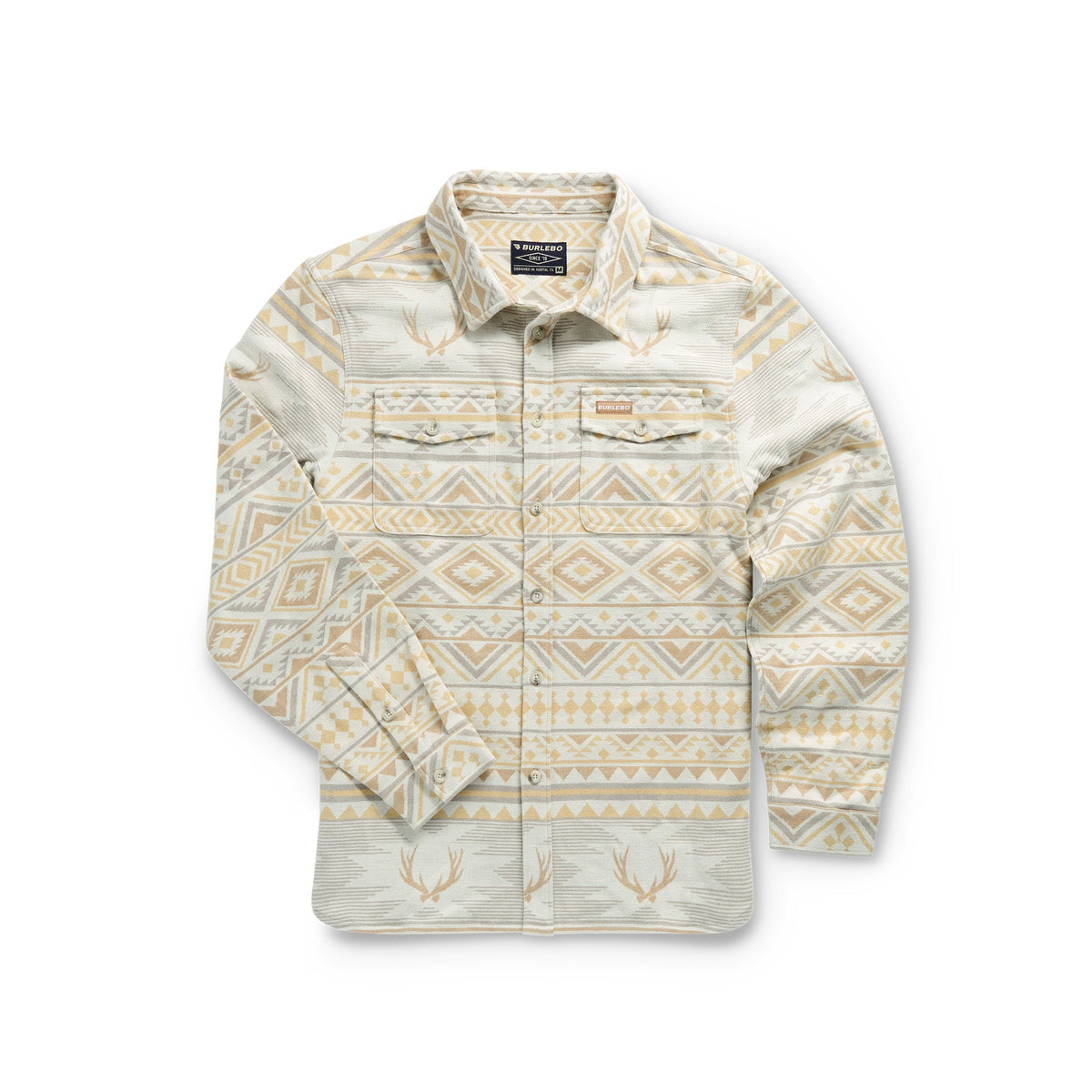 Vintage Heavyweight Flannel - Whitetail Aztec - Cream