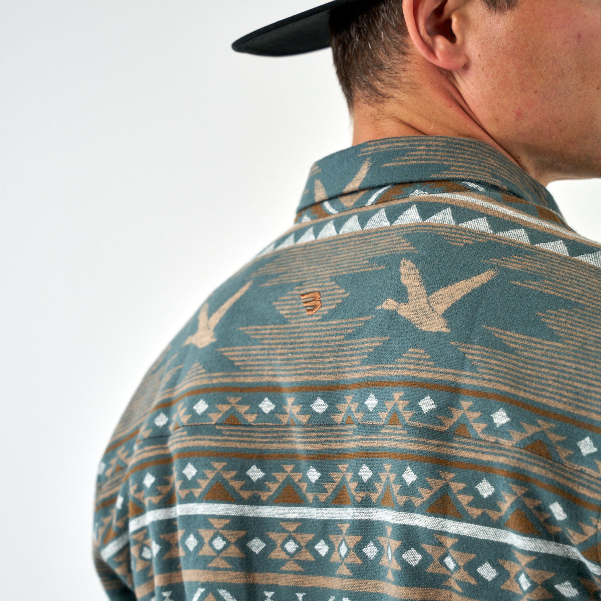 Vintage Heavyweight Flannel - Mallard Aztec- Olive