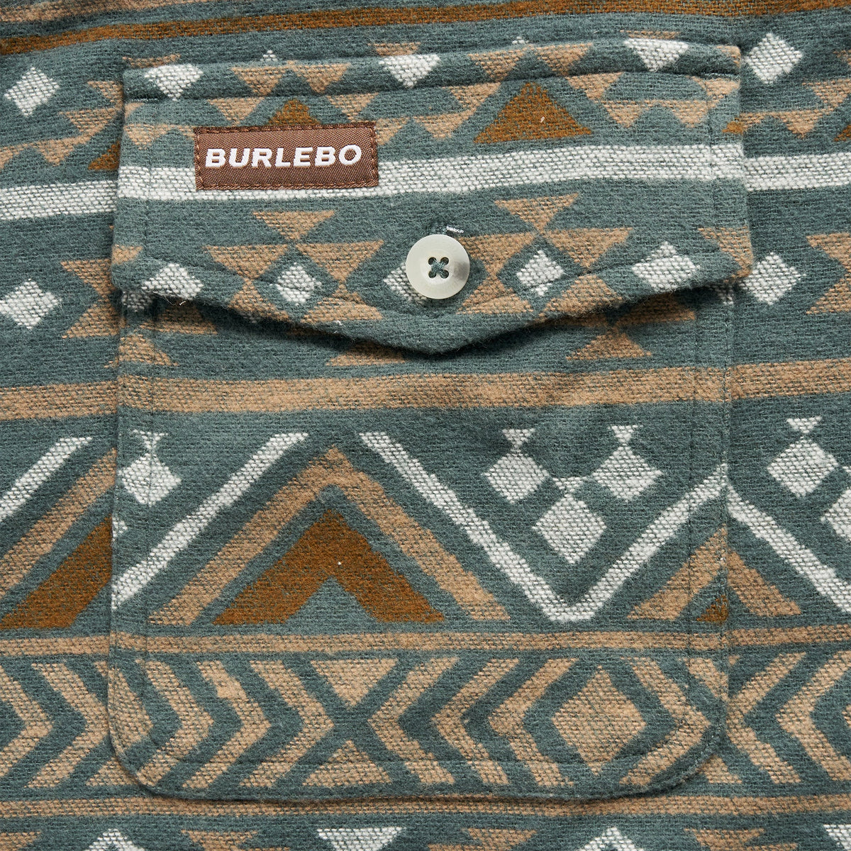 Vintage Heavyweight Flannel - Mallard Aztec- Olive