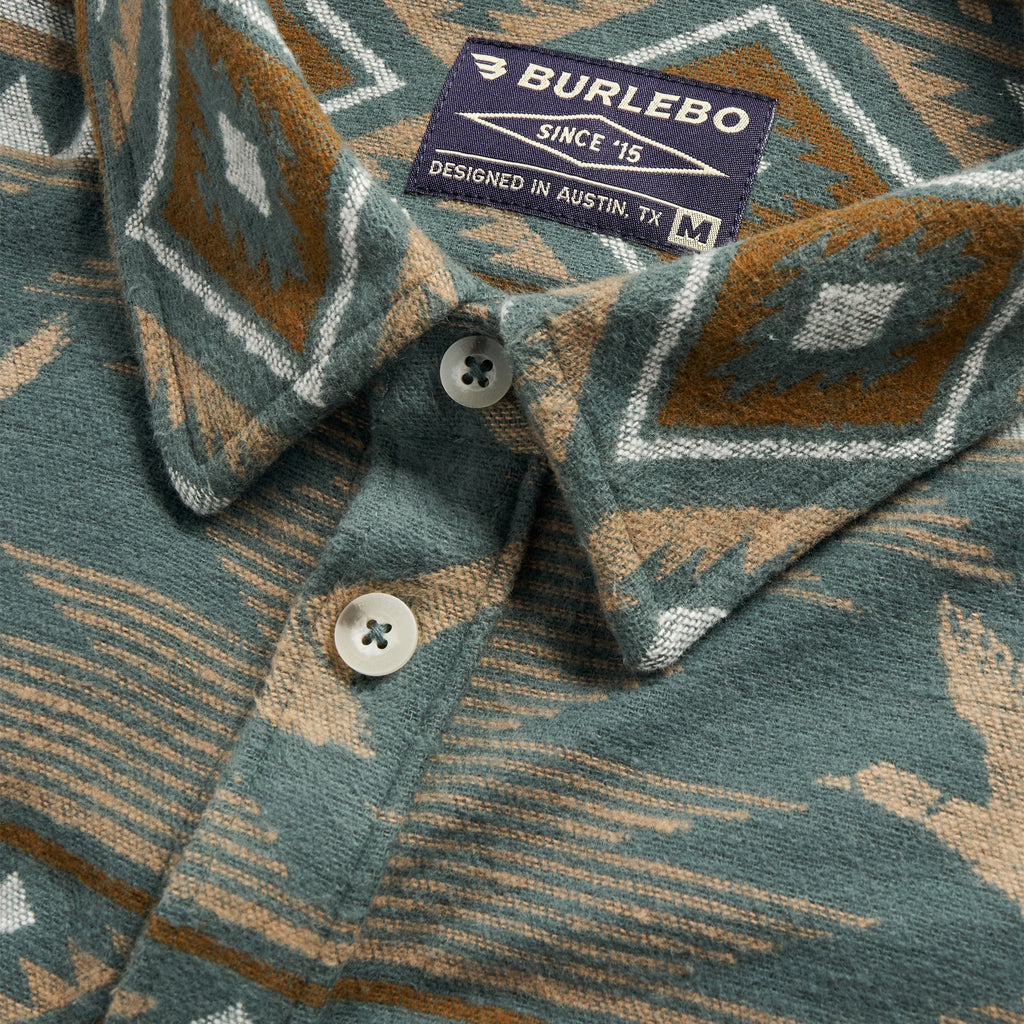 Vintage Heavyweight Flannel - Mallard Aztec- Olive