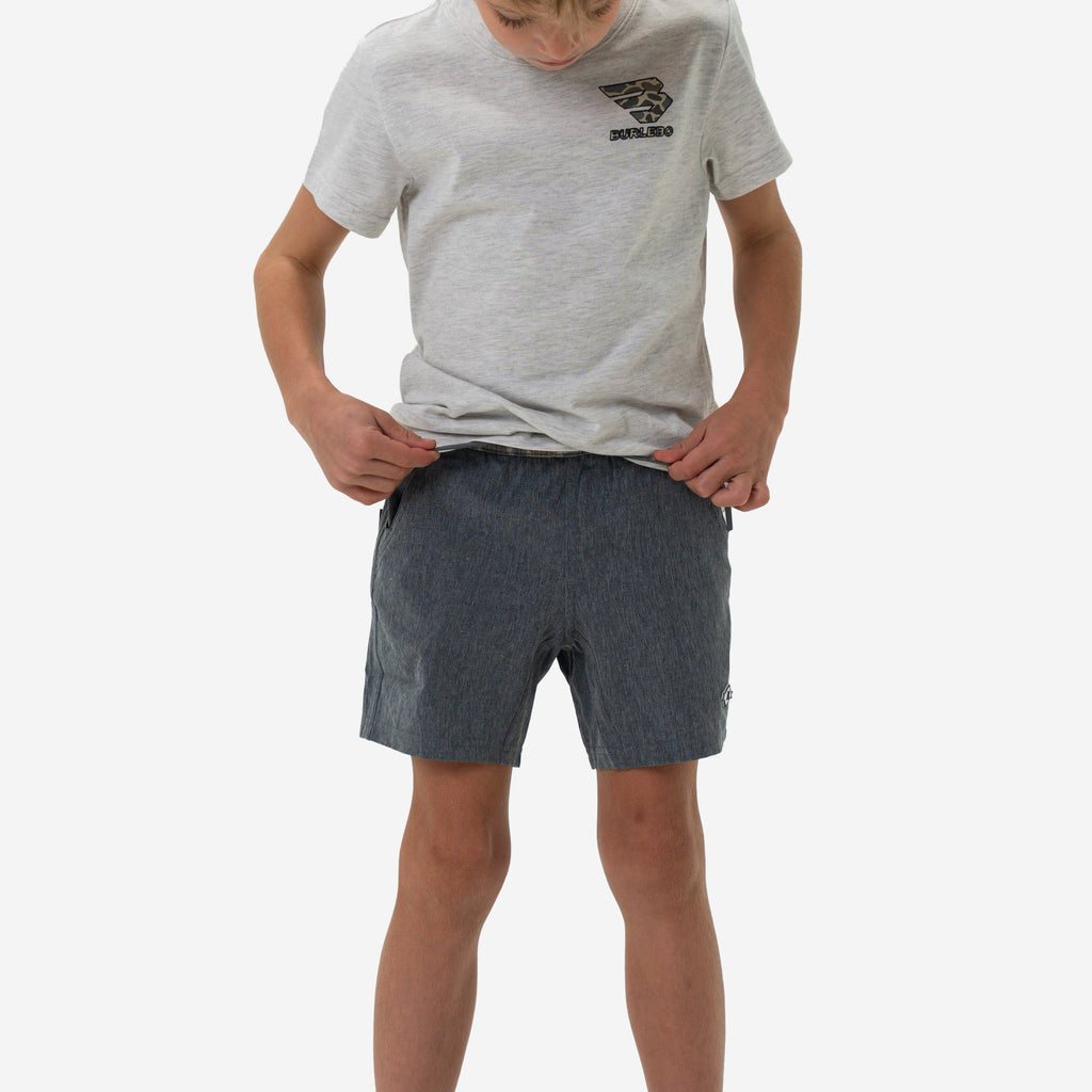 Youth Athletic Short - Grizzly Grey - Deer Camo Liner