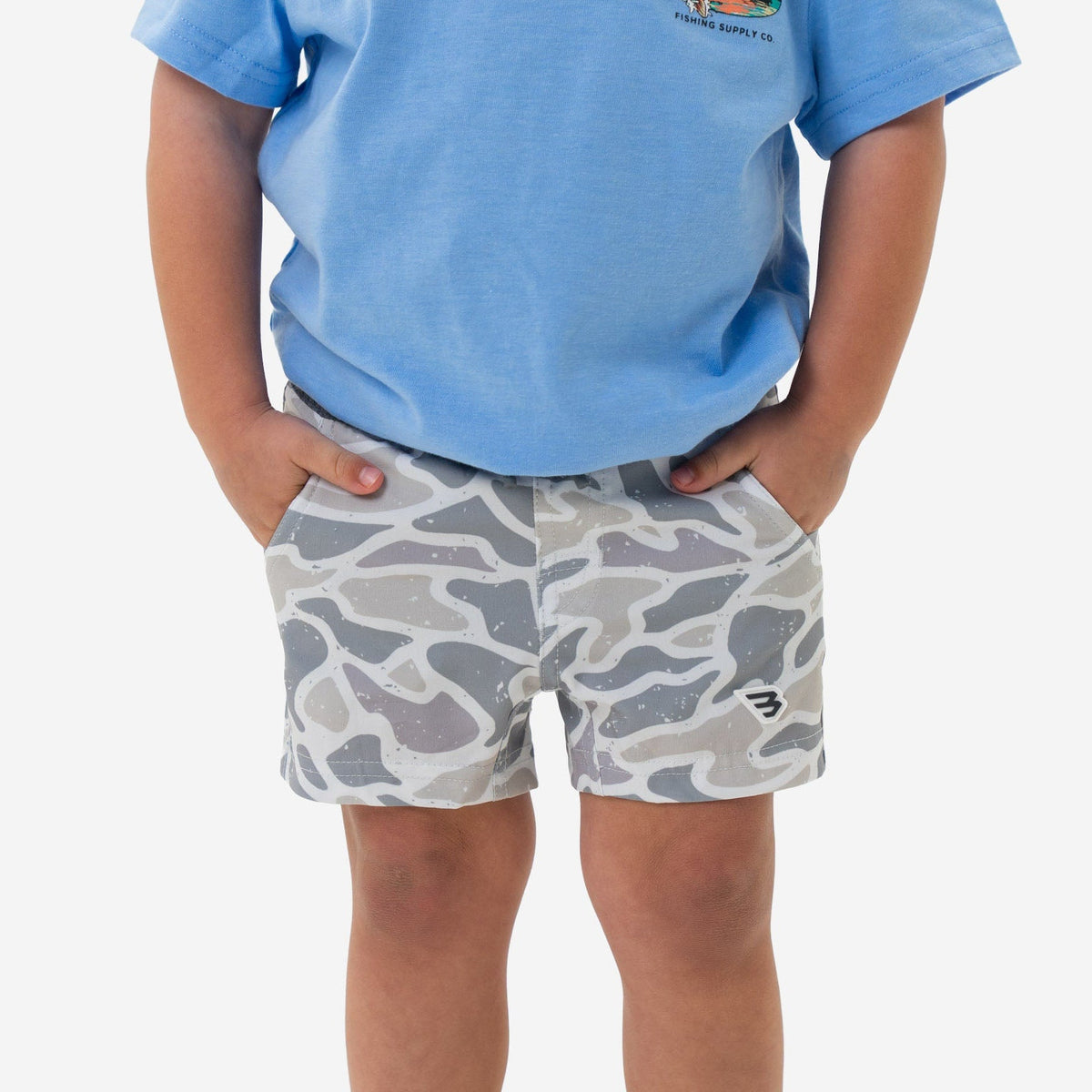Youth Athletic Short - White Camo