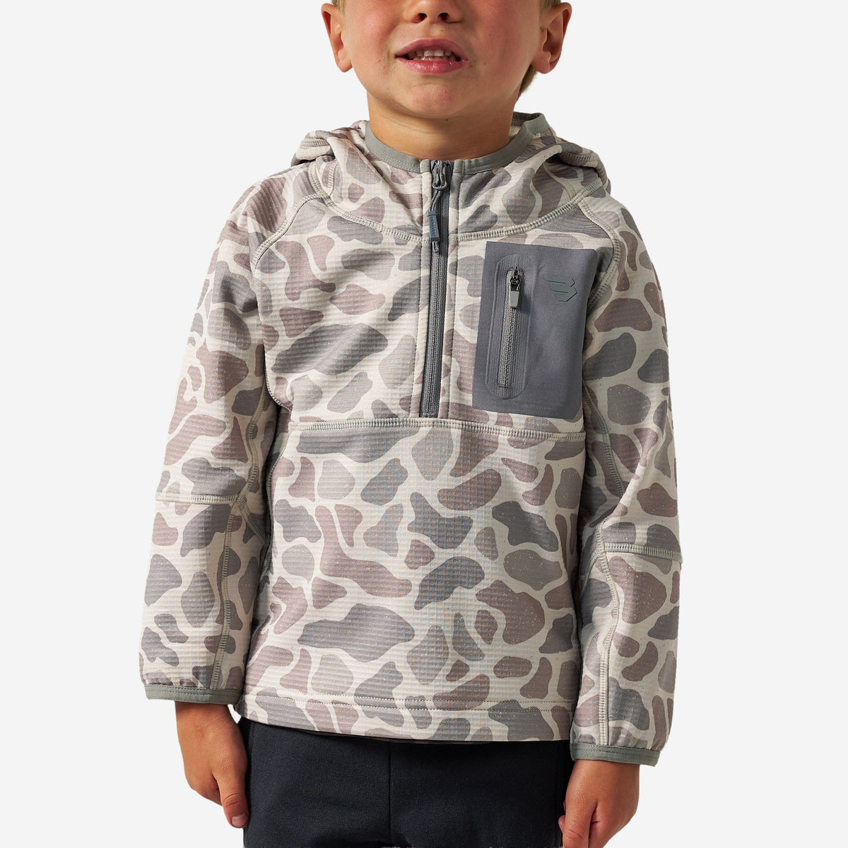 Youth Blaze Tech - Quarter Zip - Classic Deer Camo