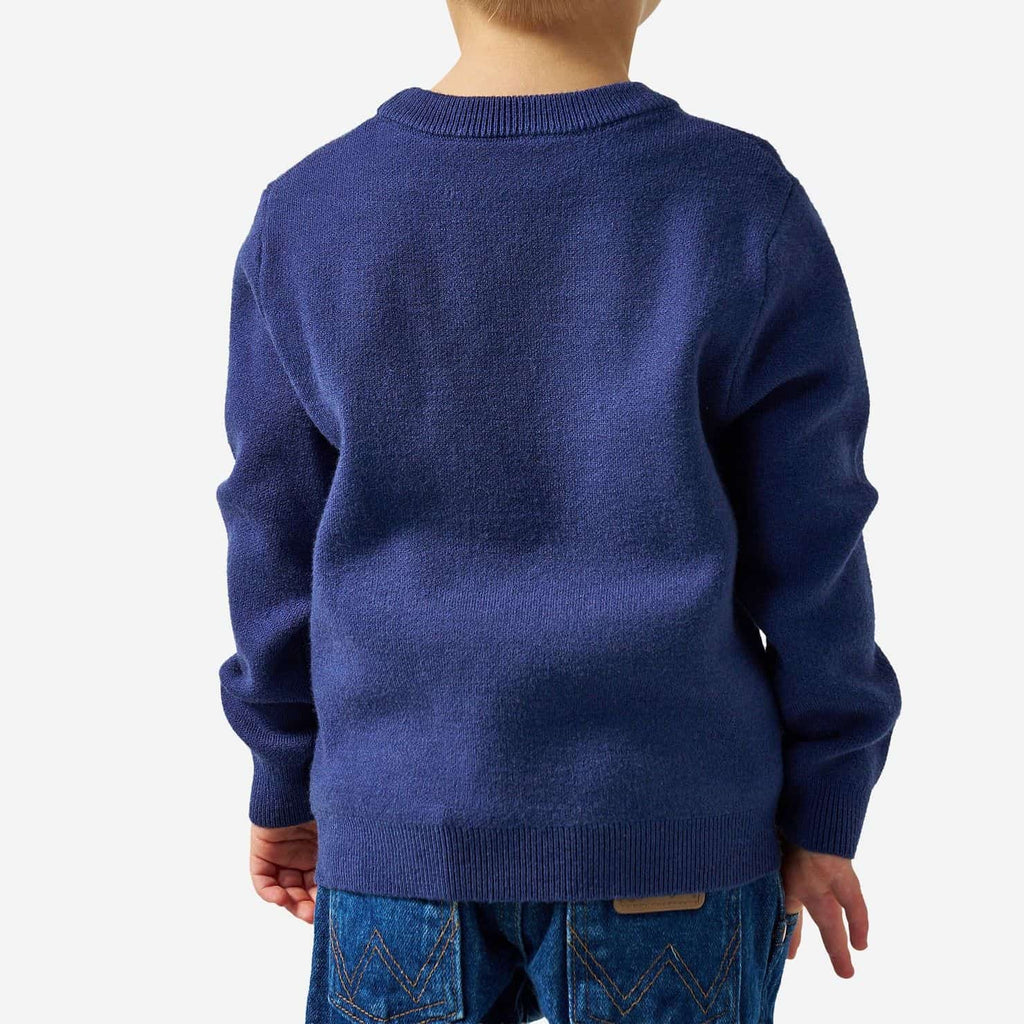 Youth Cabin Sweater - Navy Deer