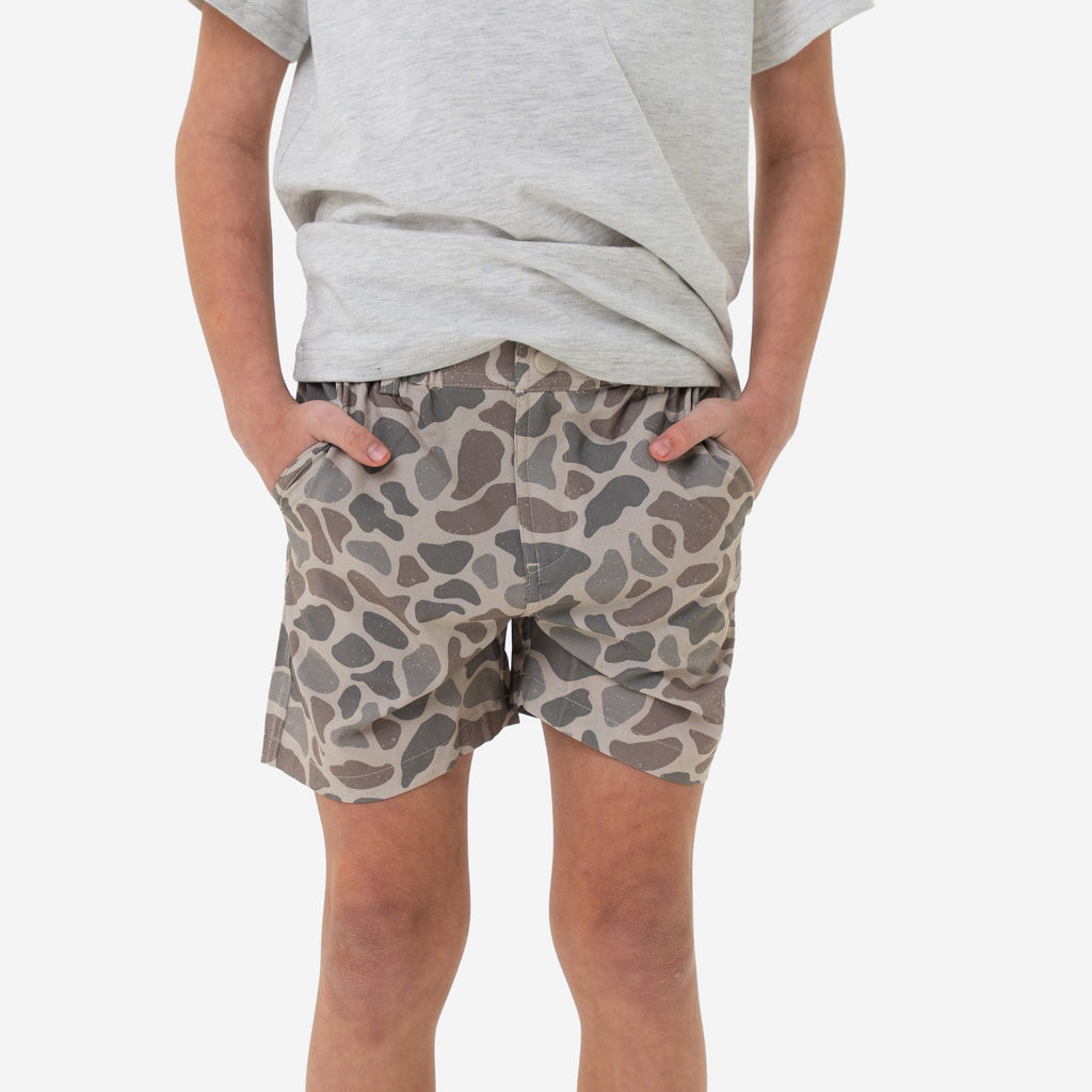 Youth Everyday Short - Classic Deer Camo - Grey Pocket