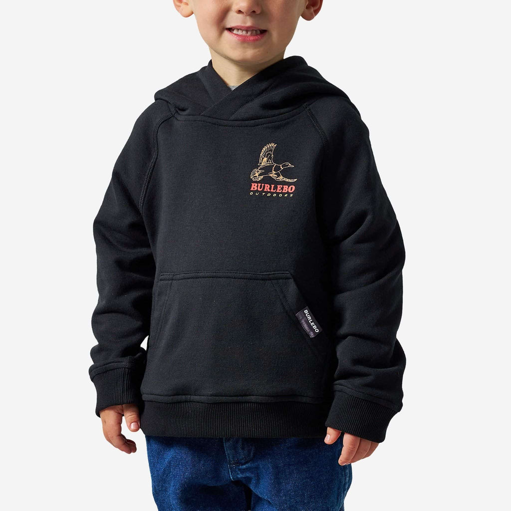 Youth Fleece Hoodie - Duck Wild - Black