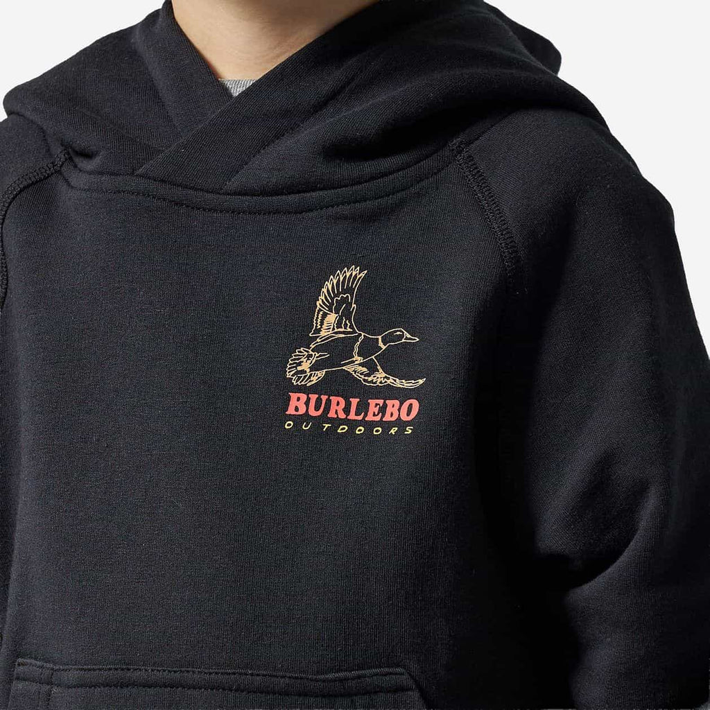 Youth Fleece Hoodie - Duck Wild - Black
