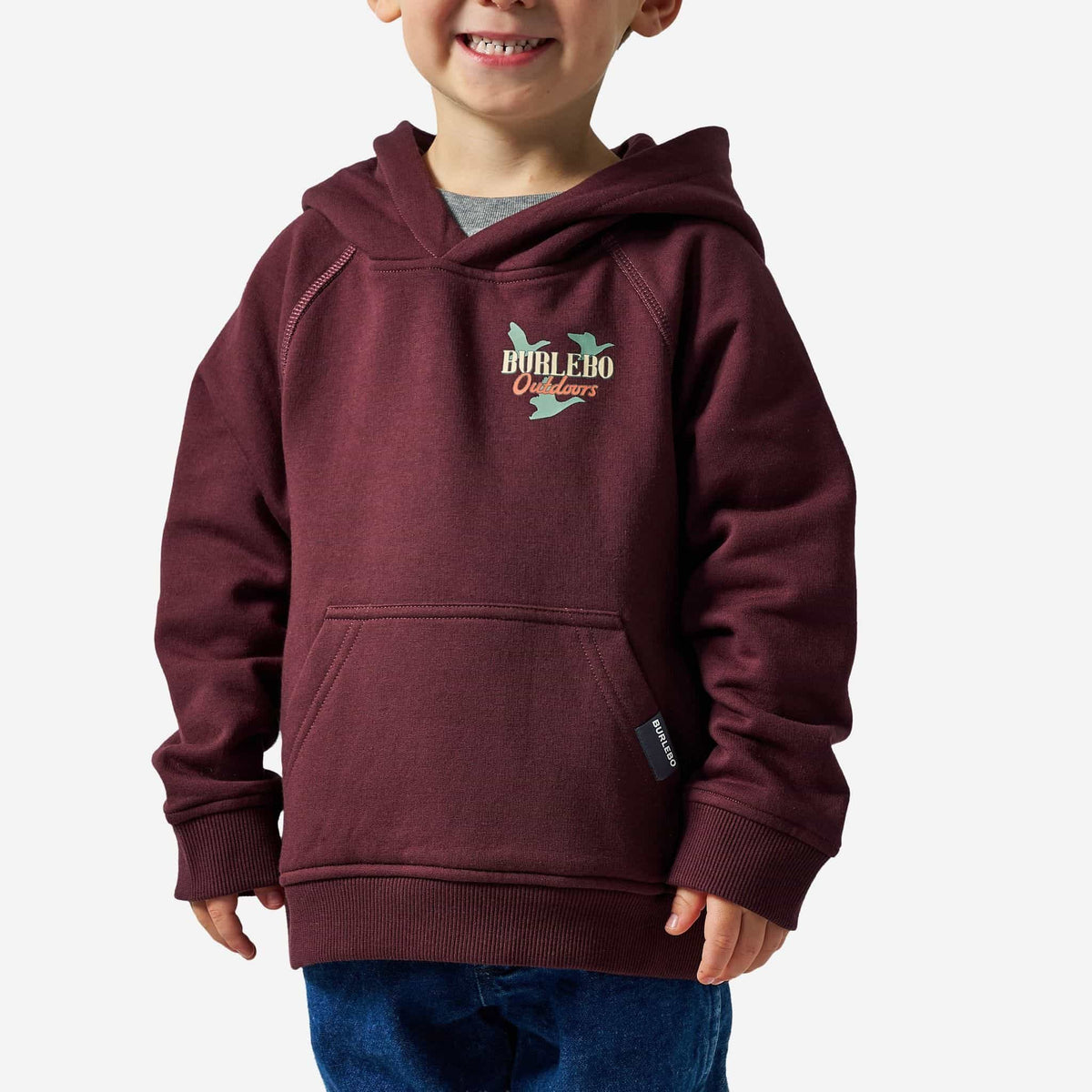 Youth Fleece Hoodie - Field Companion - Maroon