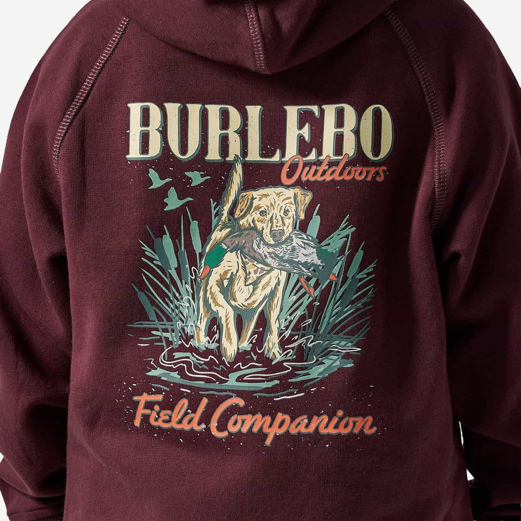Youth Fleece Hoodie - Field Companion - Maroon
