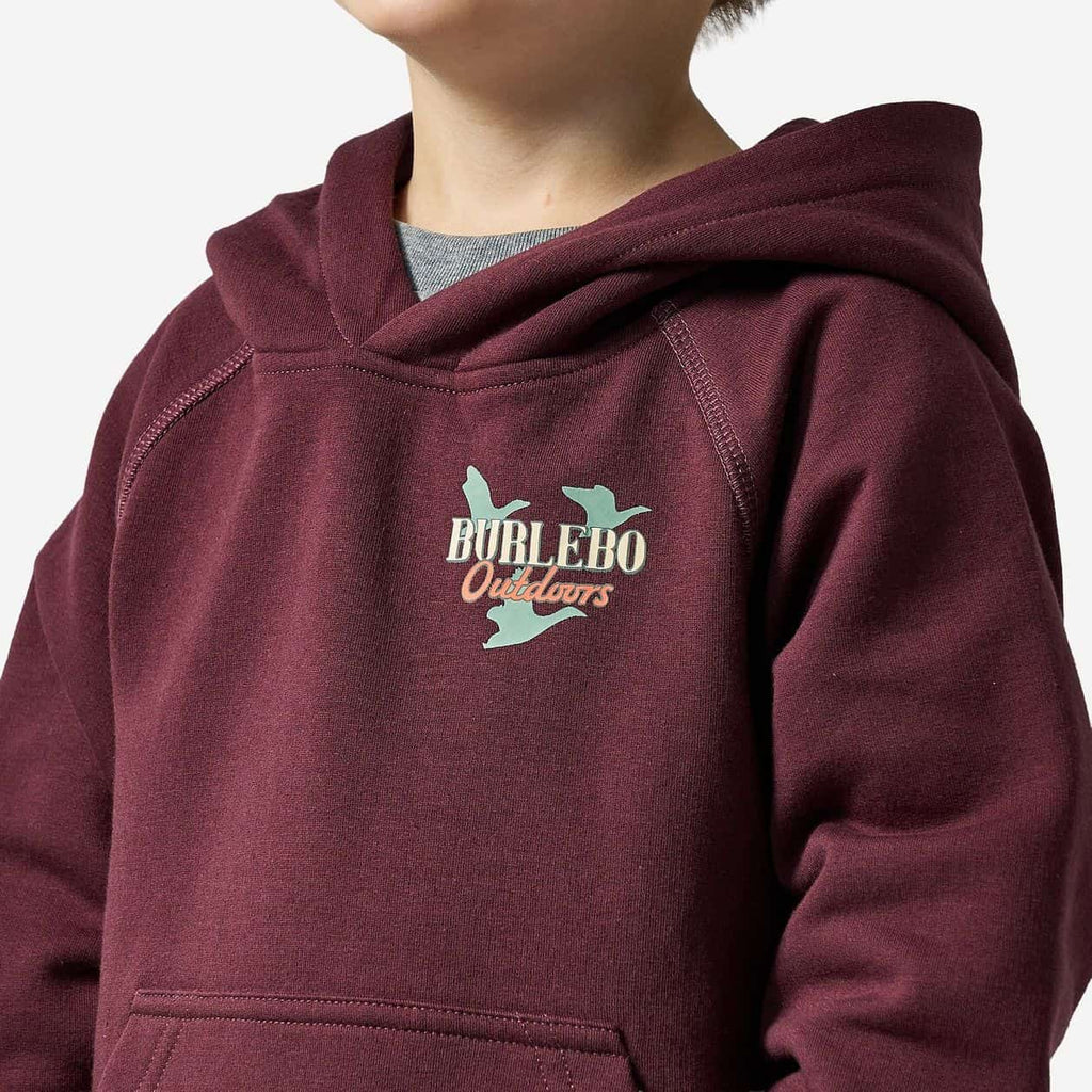 Youth Fleece Hoodie - Field Companion - Maroon