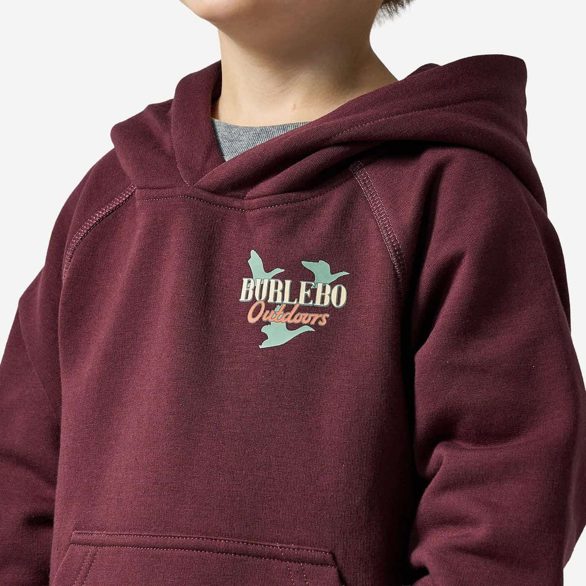 Youth Fleece Hoodie - Field Companion - Maroon