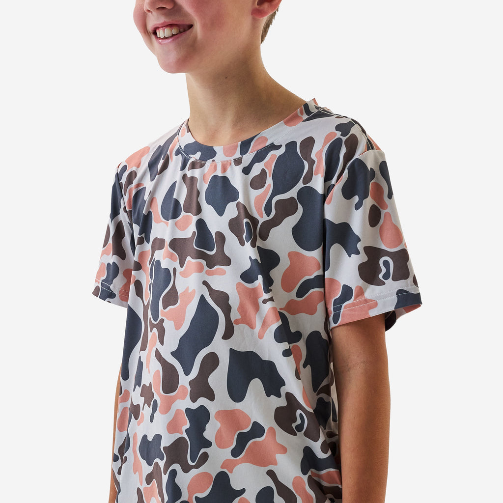 Youth Go To Tee - Vintage Camo