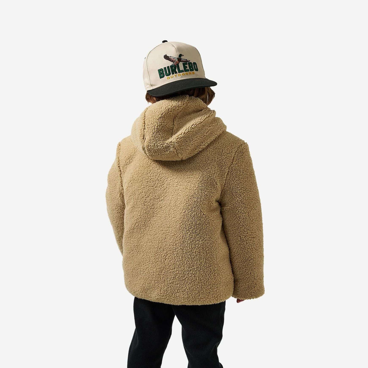 Youth Mountain Fleece - Reversible Hoodie Jacket - Tan