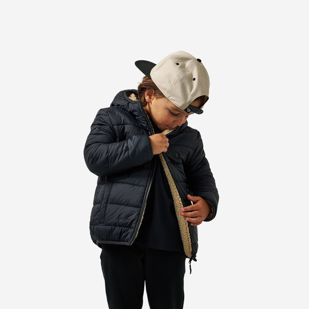Youth Mountain Fleece - Reversible Hoodie Jacket - Tan