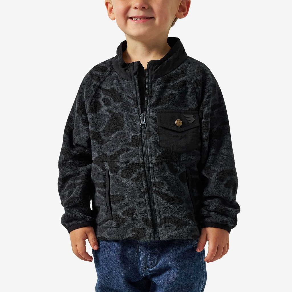 Youth Micro Fleece - Black Camo