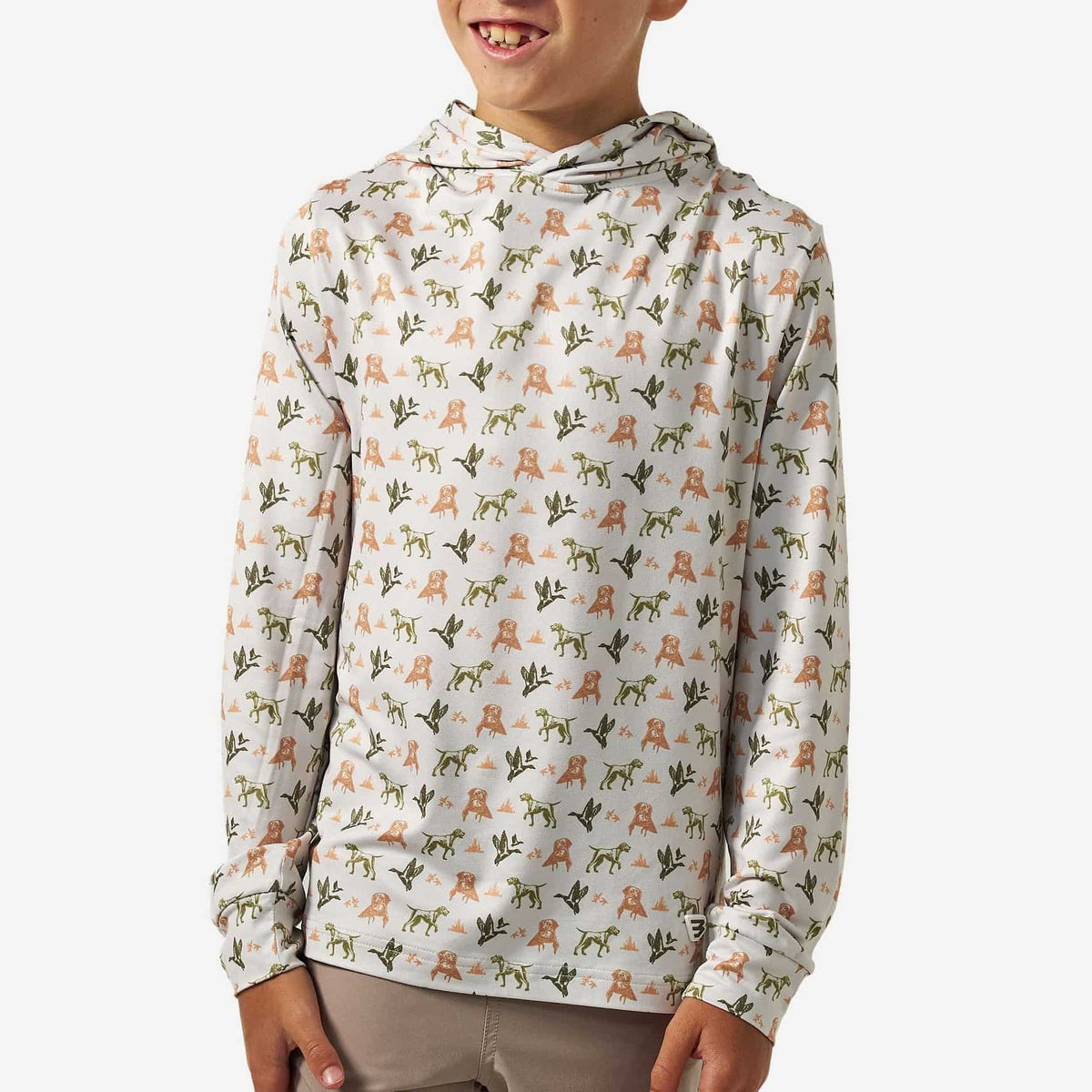 Youth Performance Hoodie - Mallard Duck Dog