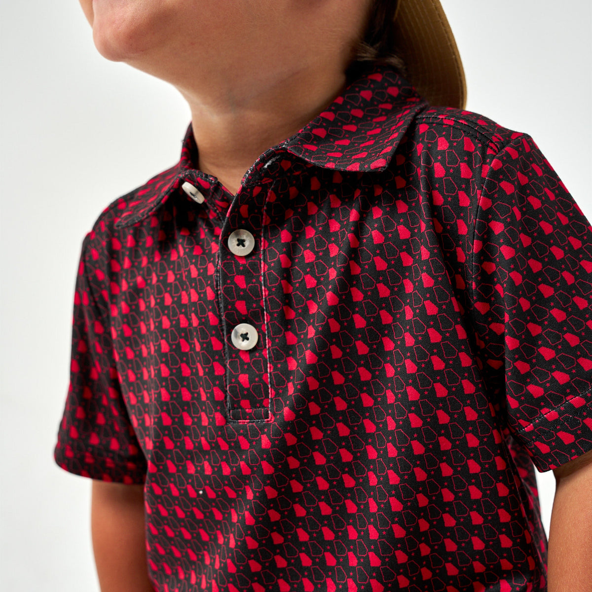 Father and Son Bundle - Performance Polo - Georgia - Black & Red