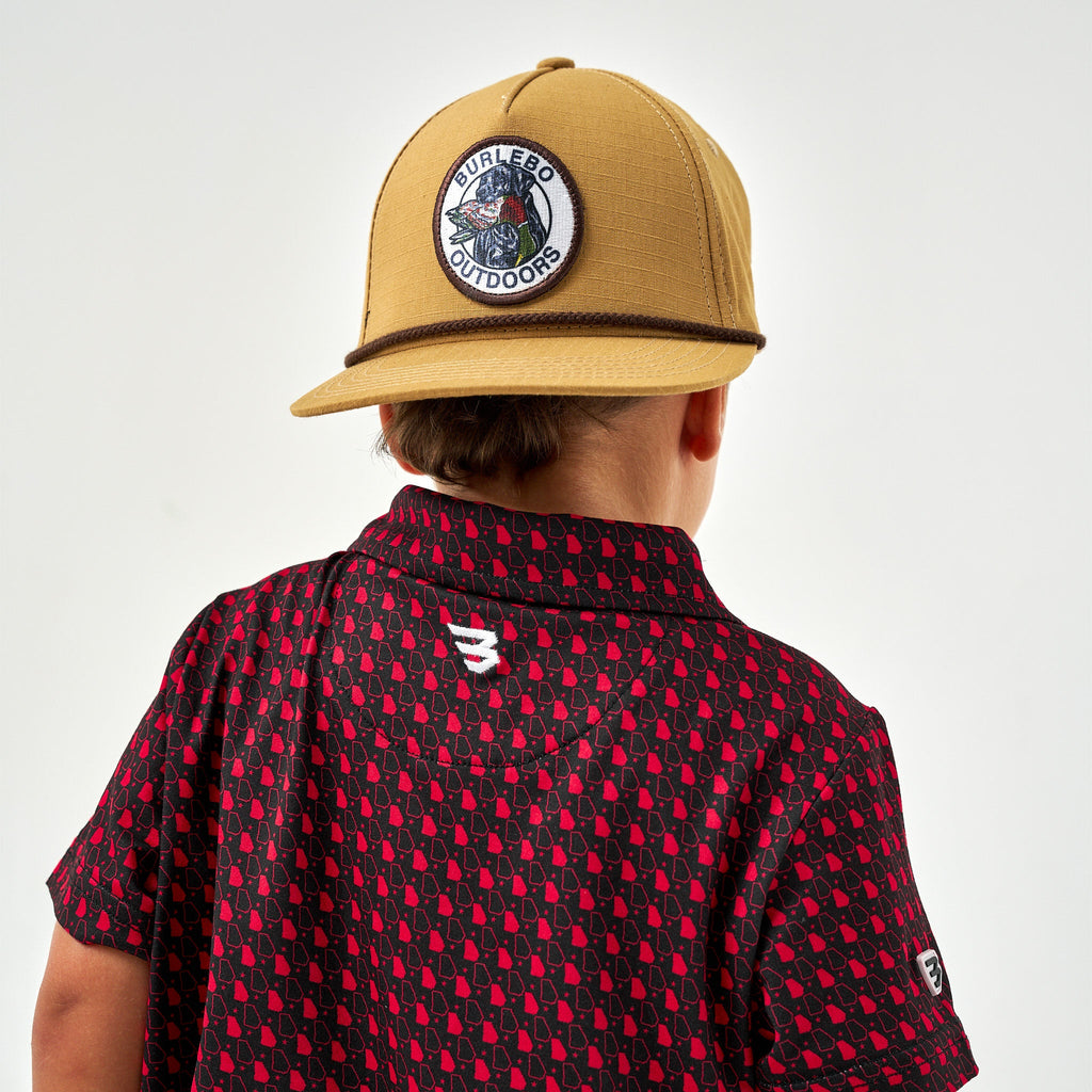 Father and Son Bundle - Performance Polo - Georgia - Black & Red