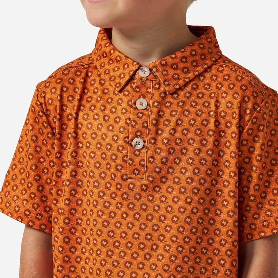 Father and Son Bundle - Performance Polo - Vintage Helmets - Orange